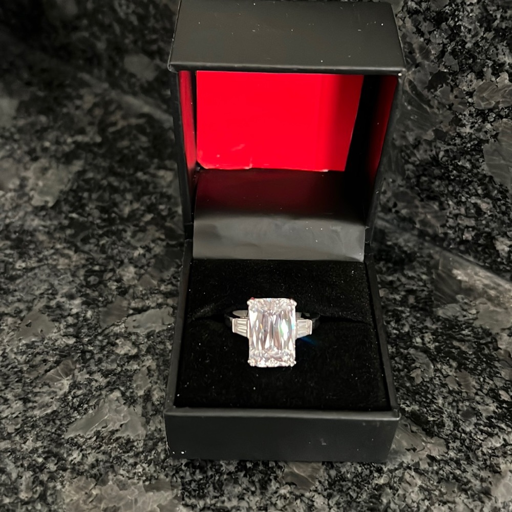 Sterling Silver 12.37 CTTW Cubic Zirconia Ring
